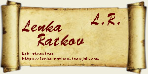 Lenka Ratkov vizit kartica